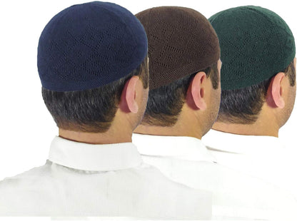 - 7 Pieces - 100% Cotton Kufi Hat - Kufi Hats for Men Muslim - Muslim Hats for Men - Perfect Ramadan Gifts - Skull Cap