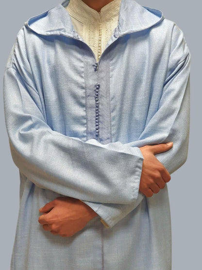 Moroccan Wool Djellaba: Hooded Winter Thobe