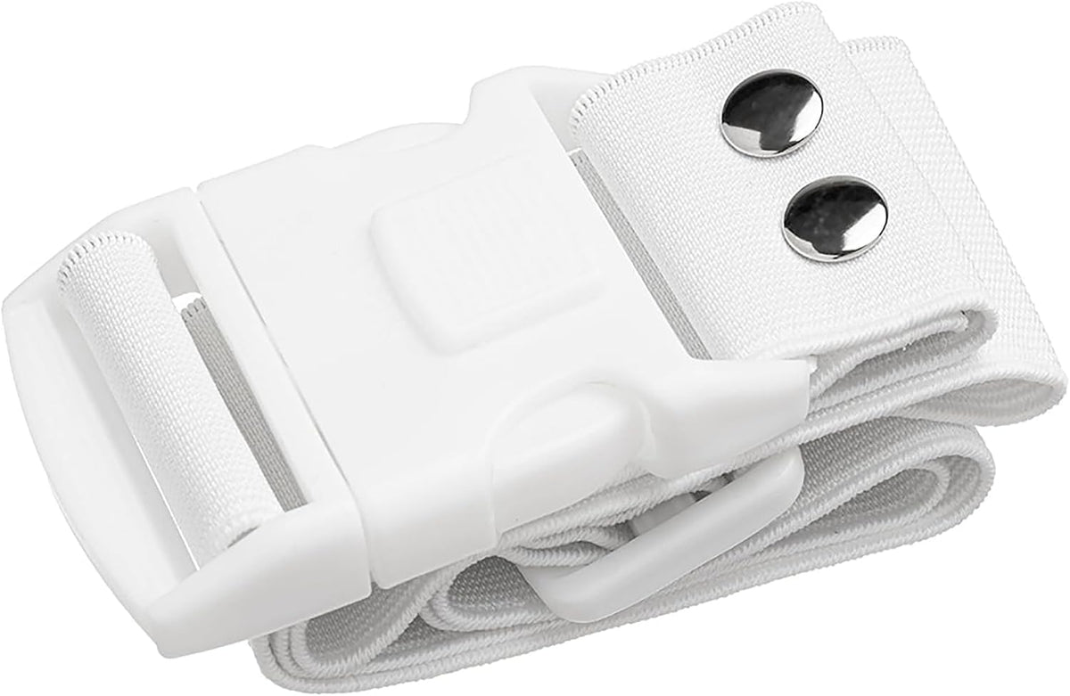 Ihram Belt - Elastic Unsewn Adjustable Waist Ihram Belt for Men - Hajj Essentials for Men - White