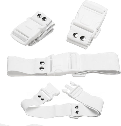 Ihram Belt - Elastic Unsewn Adjustable Waist Ihram Belt for Men - Hajj Essentials for Men - White