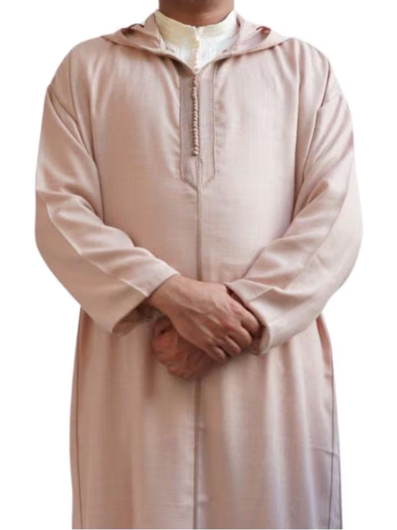 Moroccan Wool Djellaba: Hooded Winter Thobe