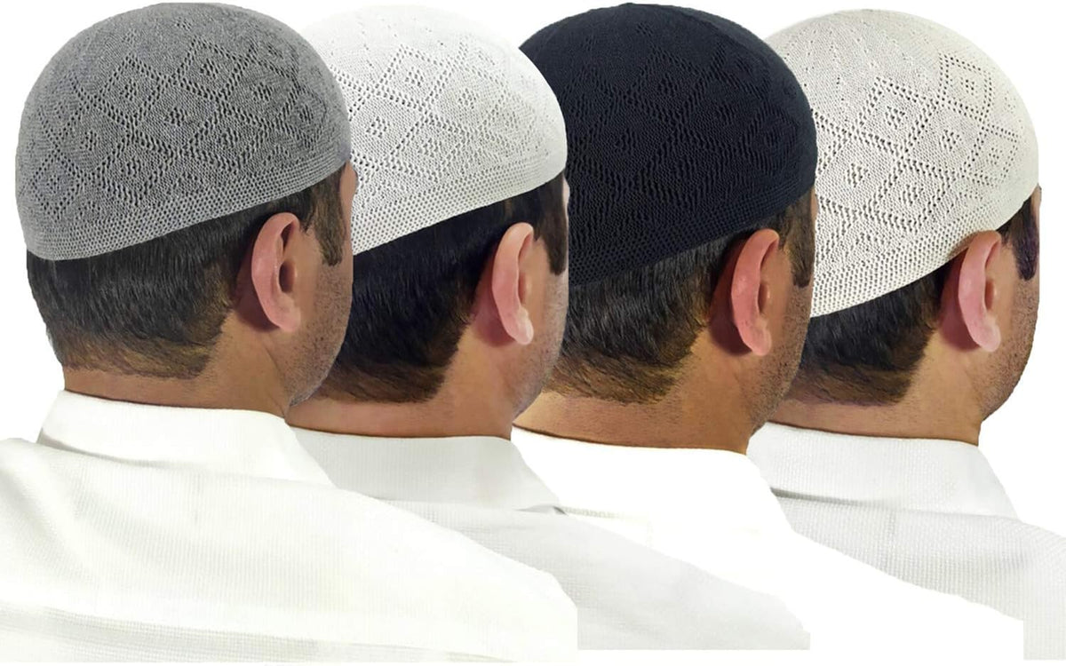 - 7 Pieces - 100% Cotton Kufi Hat - Kufi Hats for Men Muslim - Muslim Hats for Men - Perfect Ramadan Gifts - Skull Cap