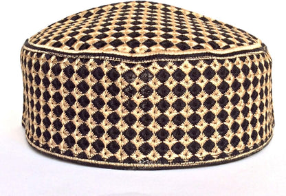 Kufi Men'S Unisex Skull Cap Women'S Designer Solid Hat with Hand Embroidery Kufi Caps Knitted Beanie Summer Headwear