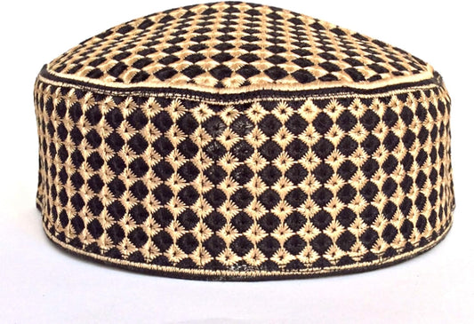 Kufi Men'S Unisex Skull Cap Women'S Designer Solid Hat with Hand Embroidery Kufi Caps Knitted Beanie Summer Headwear