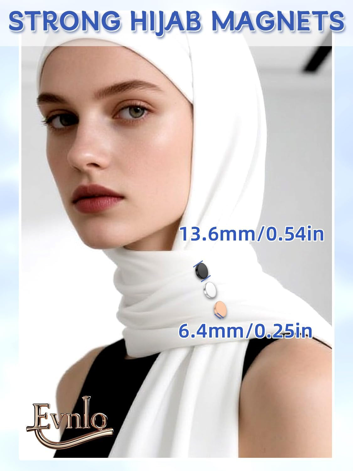 12 Pairs Strong Hijab Magnets, Thin Pinless Magnetic Hijab Pins for Scarf, Shirt, Veil, Dress– No-Snag Matte, Multi-Use for Women