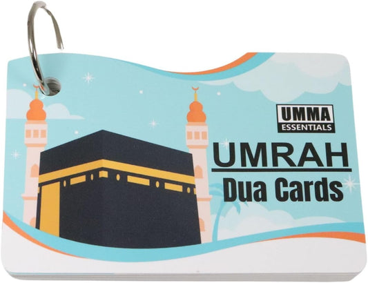 24 Umrah Dua Cards Step-By-Step Guide with Umrah Prayers, Supplications & Bonus Duas, Perfect Islamic Gift for Adults, Unisex, Religious Flashcards