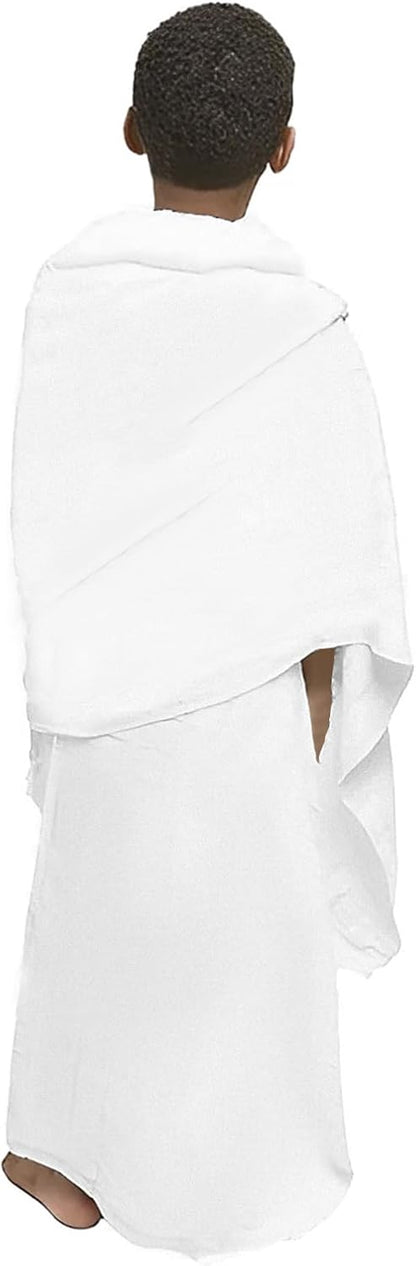 2Pcs Ahram Ihram for Umrah Boys White Bath Towel