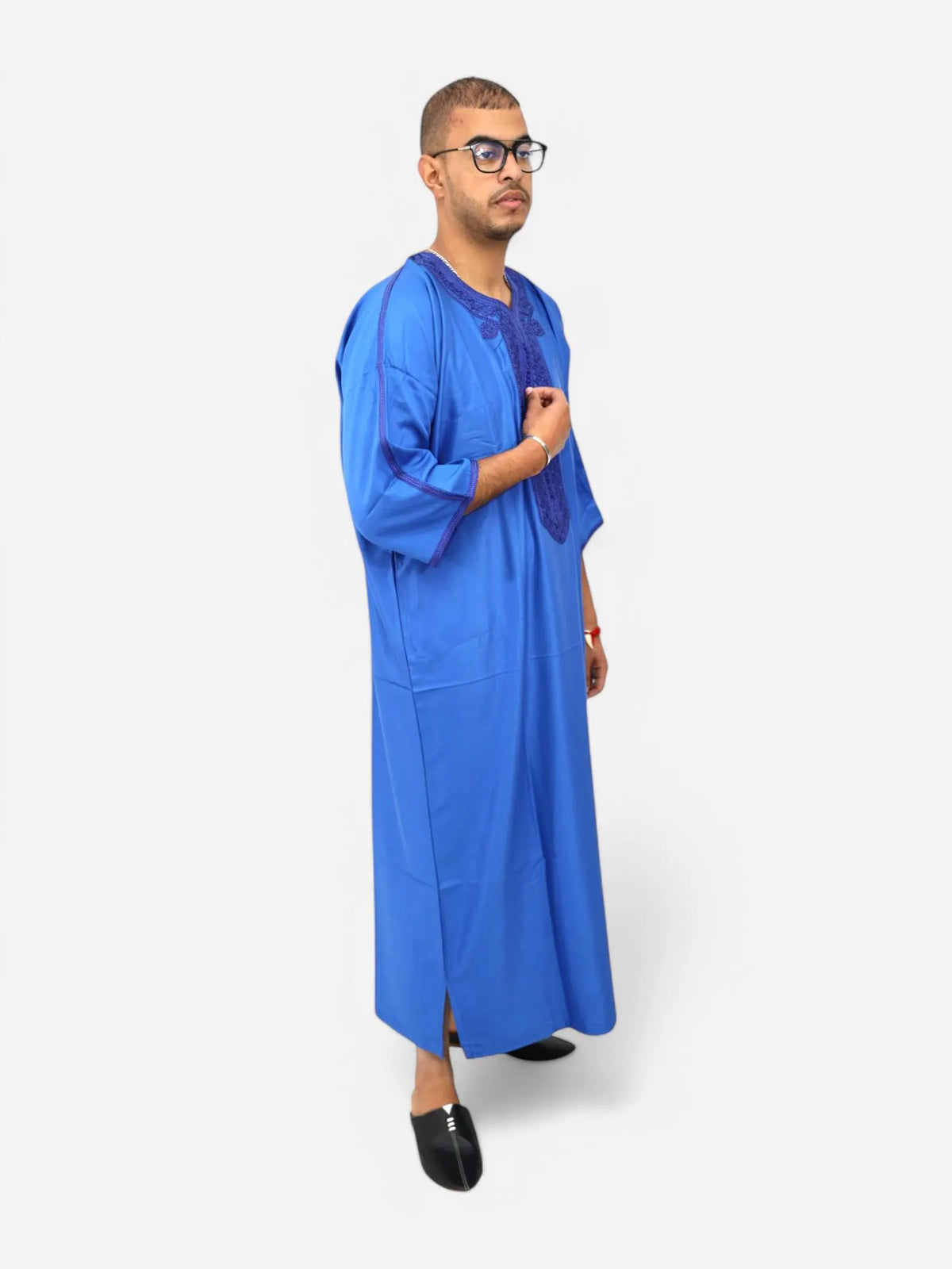 Moroccan Gandoura Men Thobe | Handmade Kaftan Jubba | Eid Ramadan Gift for Him