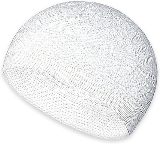 Kufi Hats for Men, Muslim Clothes for Men,%100 Breathable Skull Beanie, Crochet Cap, Handicraft Taqiyah, Cufi, Kufe