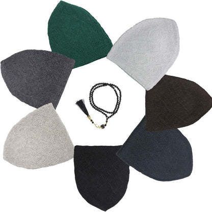 - 7 Pieces - 100% Cotton Kufi Hat - Kufi Hats for Men Muslim - Muslim Hats for Men - Perfect Ramadan Gifts - Skull Cap
