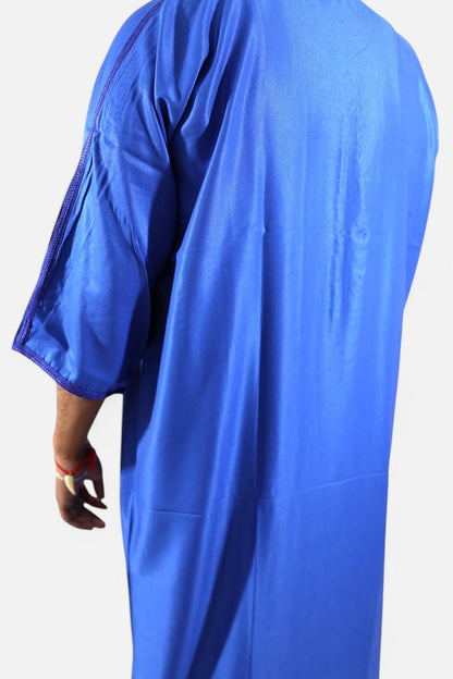 Moroccan Gandoura Men Thobe | Handmade Kaftan Jubba | Eid Ramadan Gift for Him