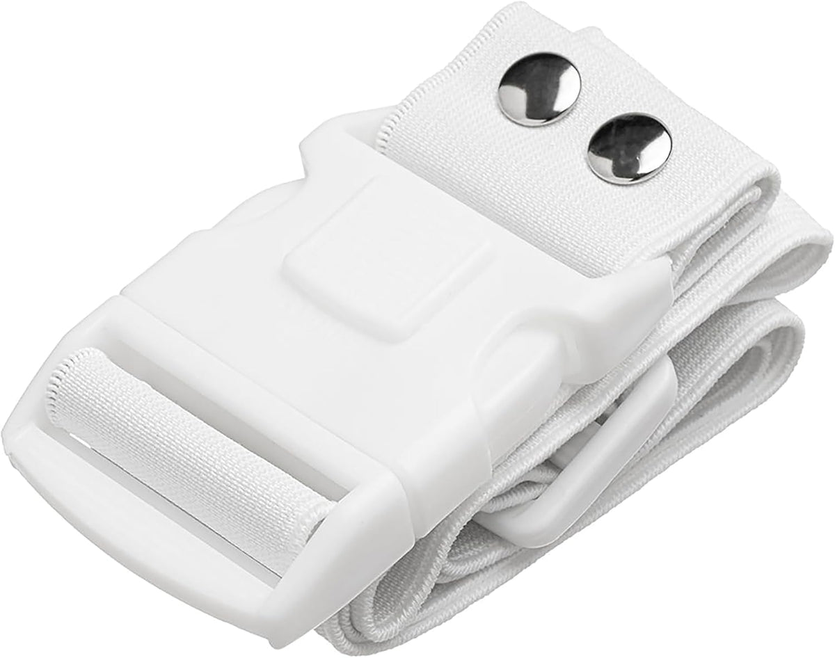Ihram Belt - Elastic Unsewn Adjustable Waist Ihram Belt for Men - Hajj Essentials for Men - White