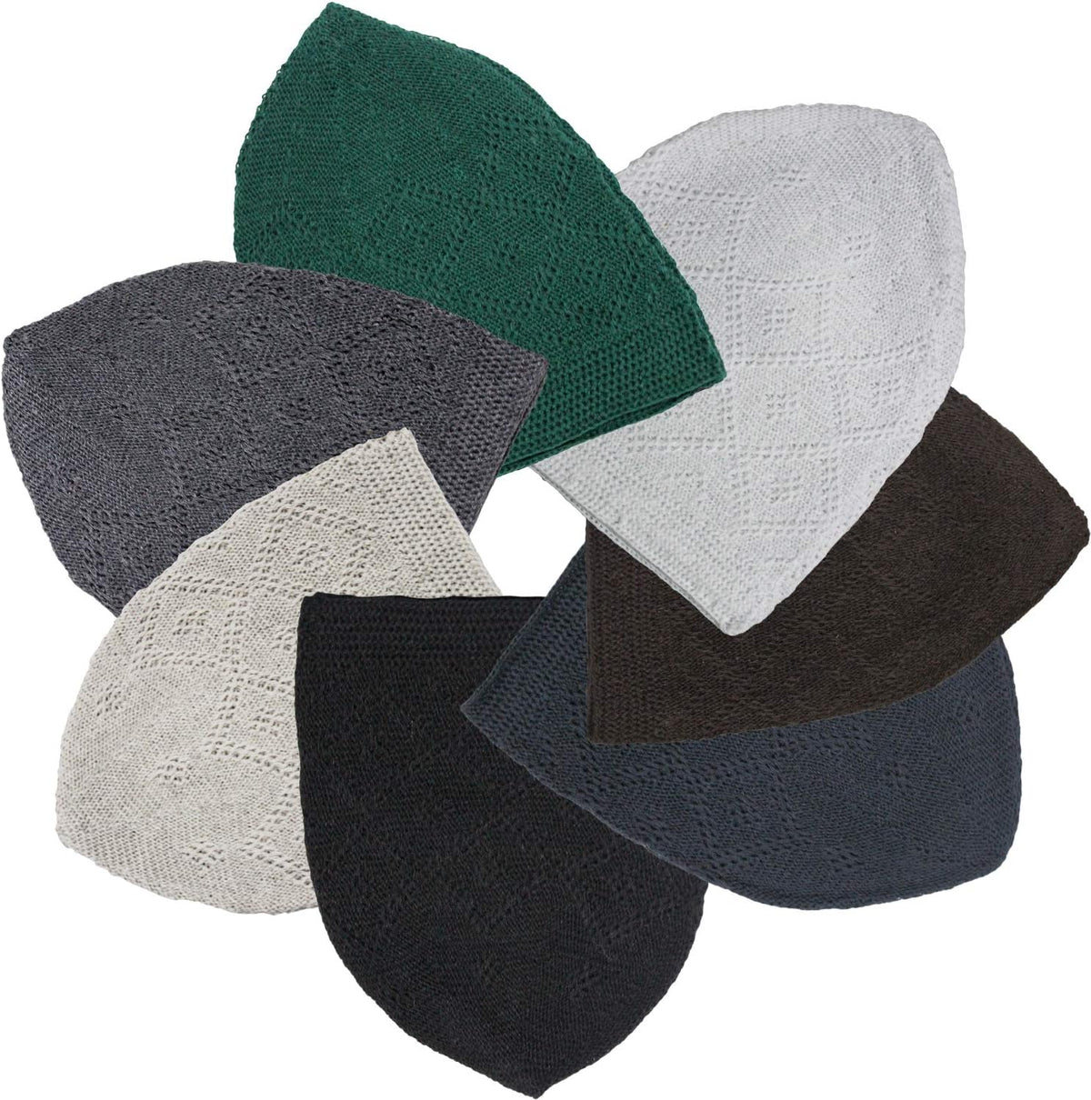 - 7 Pieces - 100% Cotton Kufi Hat - Kufi Hats for Men Muslim - Muslim Hats for Men - Perfect Ramadan Gifts - Skull Cap