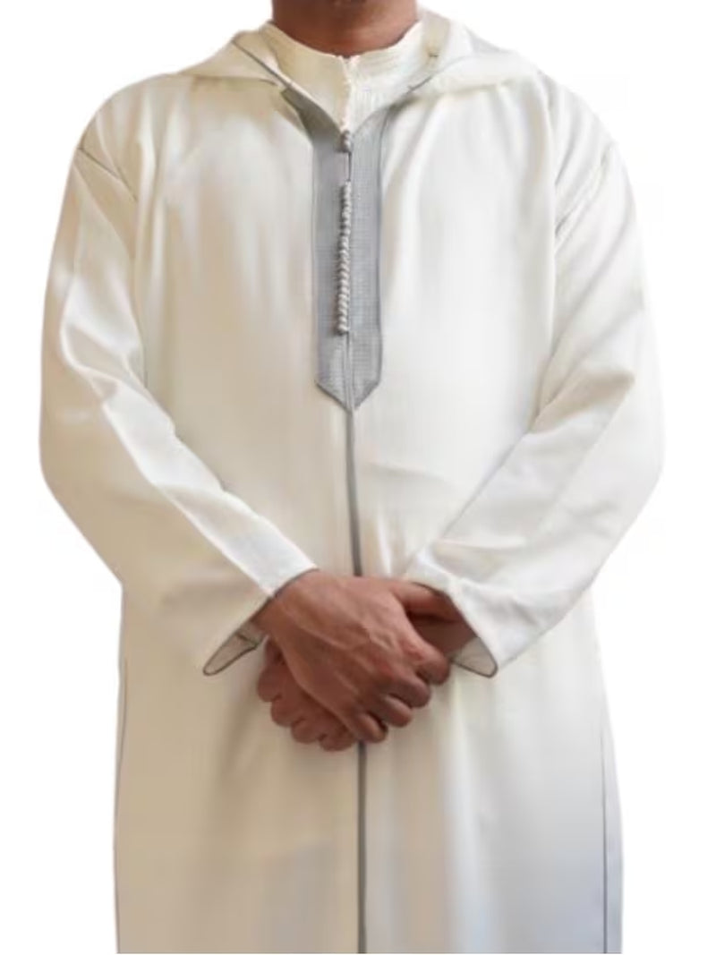 Moroccan Wool Djellaba: Hooded Winter Thobe