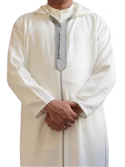 Moroccan Wool Djellaba: Hooded Winter Thobe