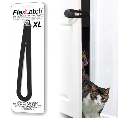 FlexLatch XL Cat Door Latch - Flexible Pet Door Strap Keeps Dogs Out, Lets Cats In (No Tools, No Measuring)