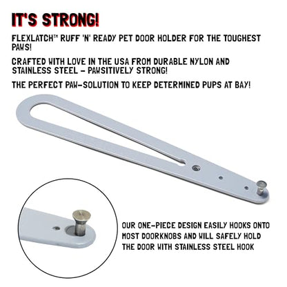 FlexLatch XL Cat Door Latch - Flexible Pet Door Strap Keeps Dogs Out, Lets Cats In (No Tools, No Measuring)