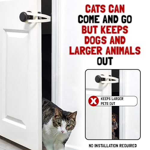 FlexLatch XL Cat Door Latch - Flexible Pet Door Strap Keeps Dogs Out, Lets Cats In (No Tools, No Measuring)
